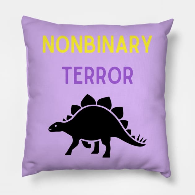 Nonbinary Terror 2 Pillow by Ali Hylton