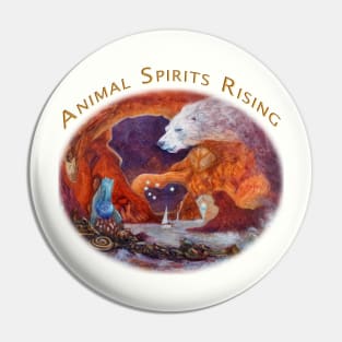 Animal Spirits Rising, White Bear, Cave Bear Pin