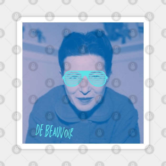 Simone De Beauvoir - Swag version Magnet by PHILOSOPHY SWAGS