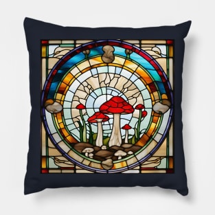 Amanita Honeys Stained Glass Pillow