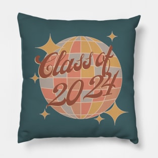 Class of 2024 seniors graduation retro vintage Pillow