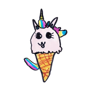 Unicorn Ice Cream | Kids Fashion | Rainbow Unicorn | Ice Cream Cone | Cute T-Shirt