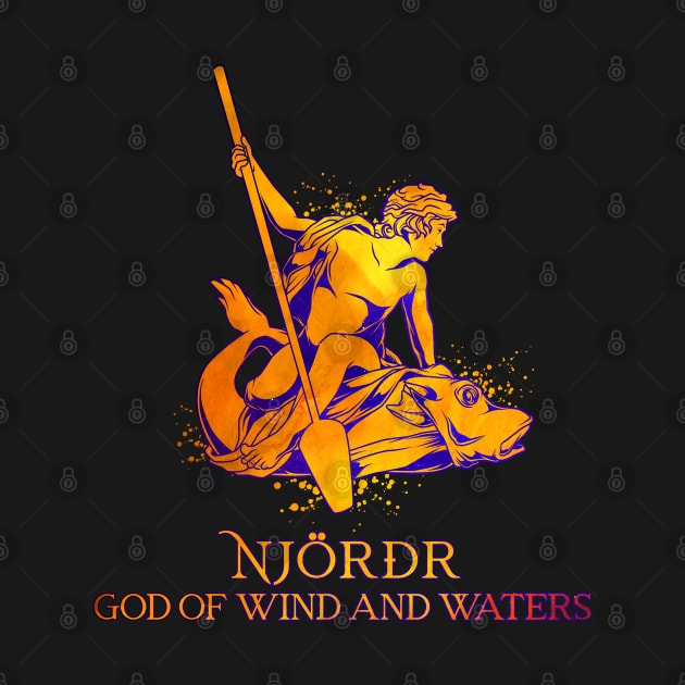 Riding on fish - Viking god Njörd by Modern Medieval Design