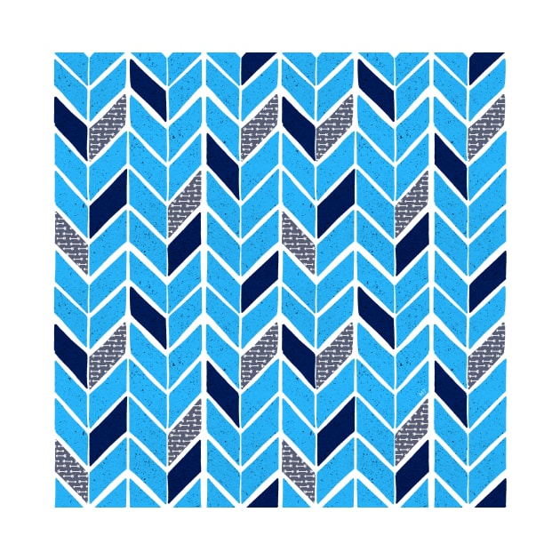 Chevron Pattern - Blue Arrows by monitdesign