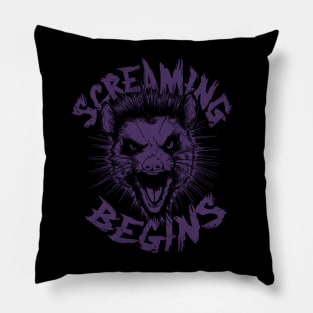 Screaming Begins - Possum 90s Inspired Pillow