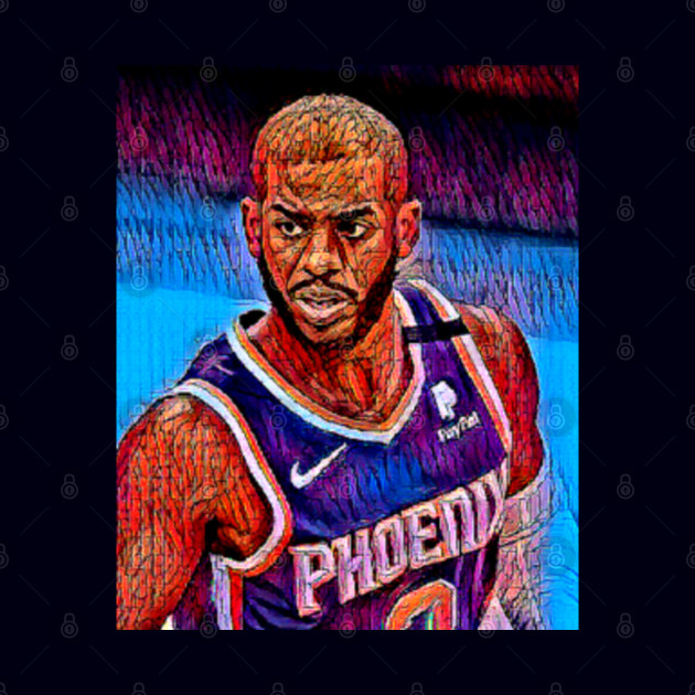 Chris Paul - CARTON ART - Basketball gifts vintage Retro Rainbow quotes for BOYS AND dad - Chris Paul - Phone Case