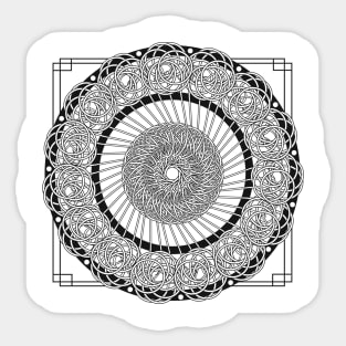 Pink and orange: a Patterned Spirograph Collage Sticker for Sale by  RachelEDesigns