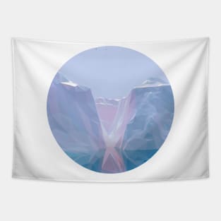 Geometric Glaciers [round] Tapestry