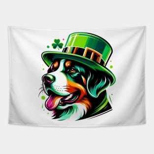 Greater Swiss Mountain Dog Celebrates Saint Patrick's Tapestry