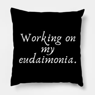 Working on my eudaimonia Pillow