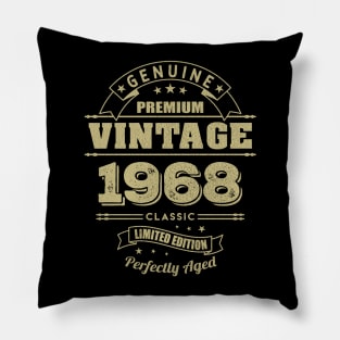 1968 vintage 50 years old birthday T-Shirt Pillow