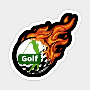 fire golf ball Magnet