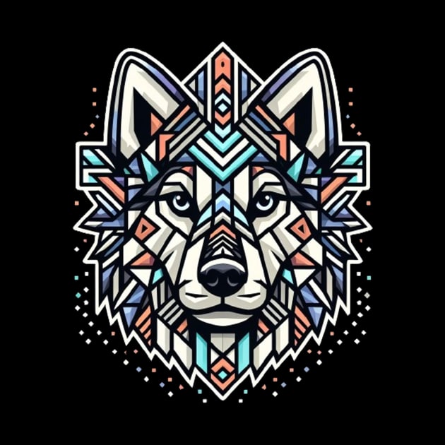 Geometric dog face by  El-Aal