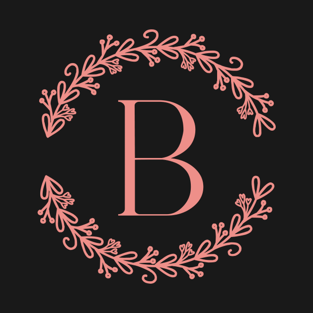 Pink Monogram- Letter B by RosegoldDreams