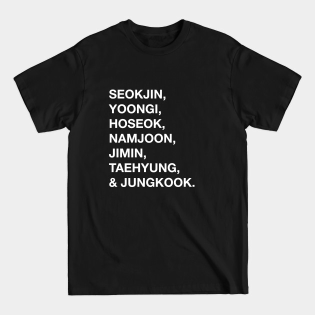 BTS names - Bts - T-Shirt