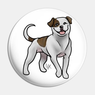 American Bulldog - White and Brindle Pin
