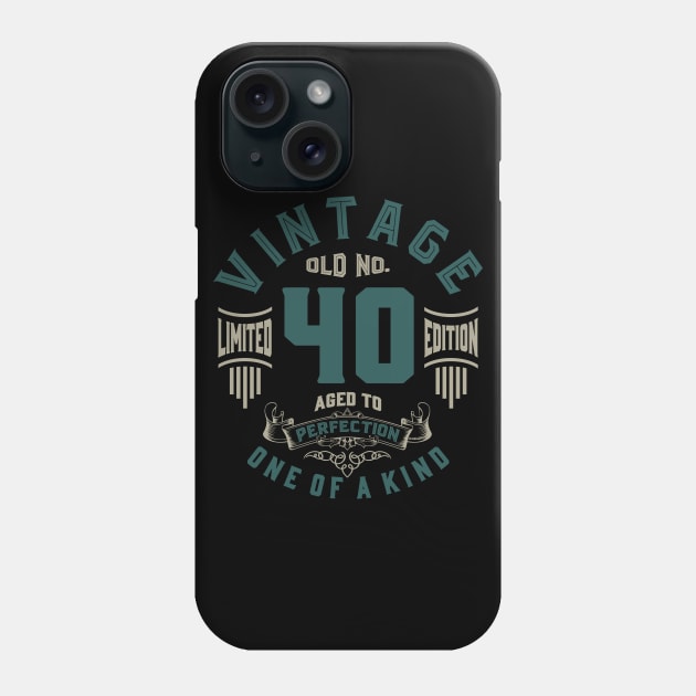 Old No. 40 Aged To Perfection Phone Case by C_ceconello