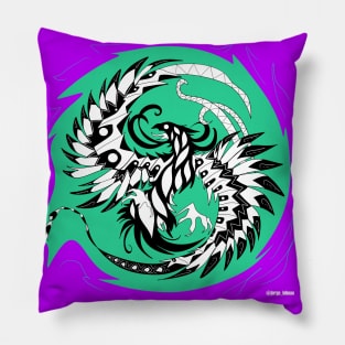 leaf green phoenix ecopop Pillow