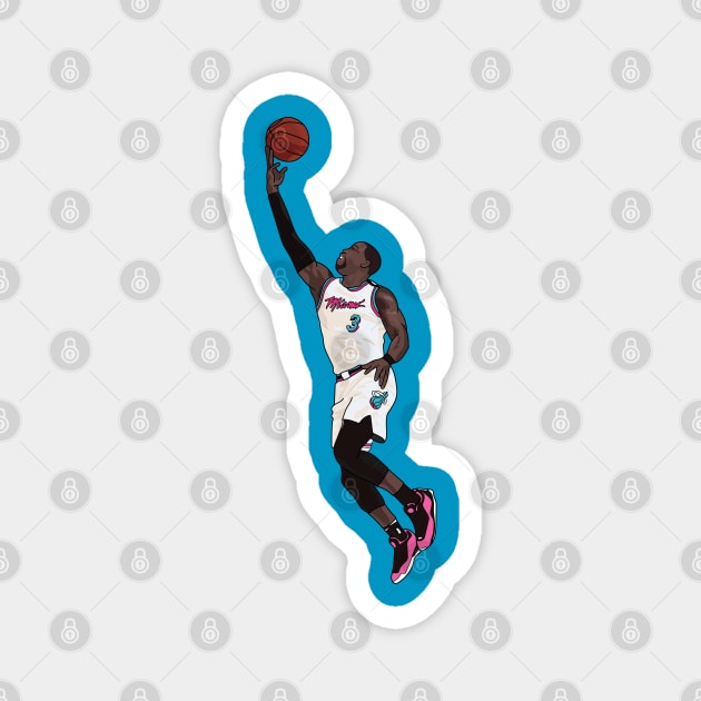 Dwyane Wade Miami Heat/Miami Vice Magnet by xavierjfong