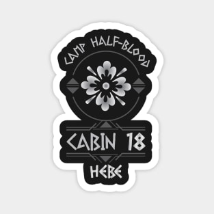 Cabin #18 in Camp Half Blood, Child of Hebe – Percy Jackson inspired design Magnet