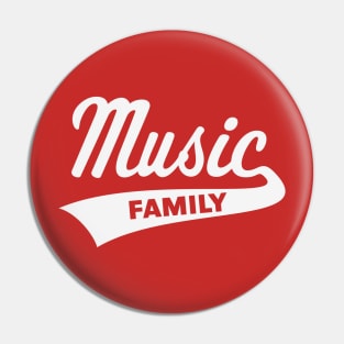 Music Family (Music / Musicians / Family / White) Pin