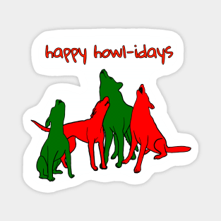 Happy Howl-idays Magnet