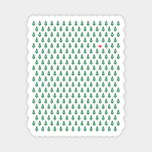 Forest love pattern (green) Magnet