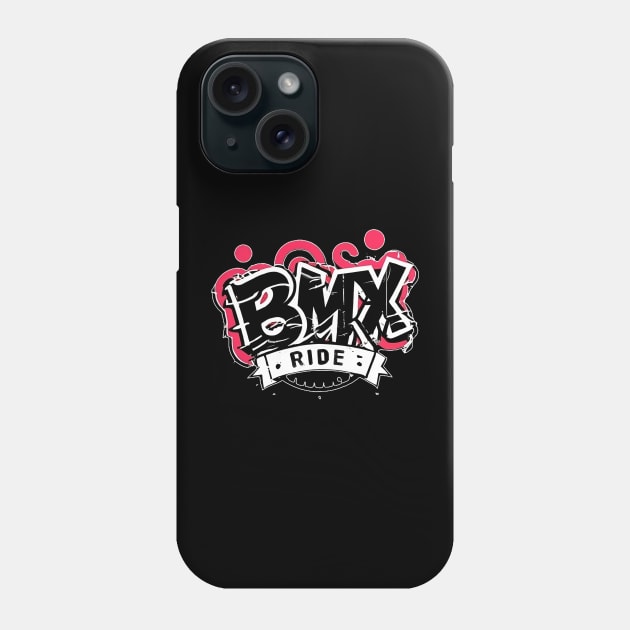 BMX Ride Graffiti for Men Women Kids and Bike Riders Phone Case by Vermilion Seas