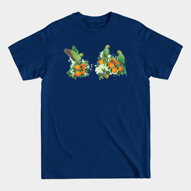 Disover Tropical parrots and oranges - Orange - T-Shirt