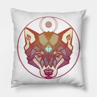 Tribal Wolf Pillow