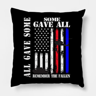 All Gave Some Some Gave All Flag Veteran Memorial Day Family Pillow