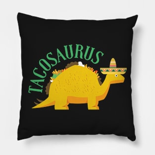 Funny Tacosaurus Taco Dinosaur Pillow