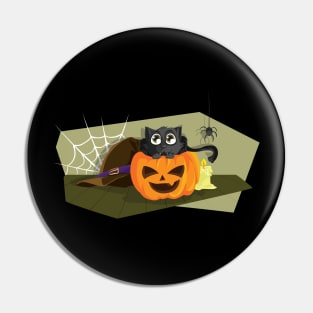 Halloween Cute Pumpkin Cat [HT] Pin