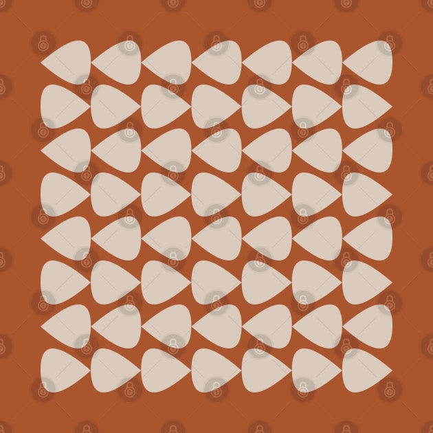 Plectrum Pattern in Putty and Terracotta by KierkegaardDesignStudio