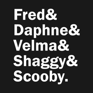 Funny Names x Scooby Doo (Scooby, Shaggy, Fred, Daphne, Velma) T-Shirt