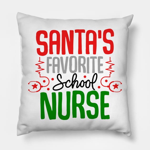 santas favorite school nurse Pillow by MZeeDesigns