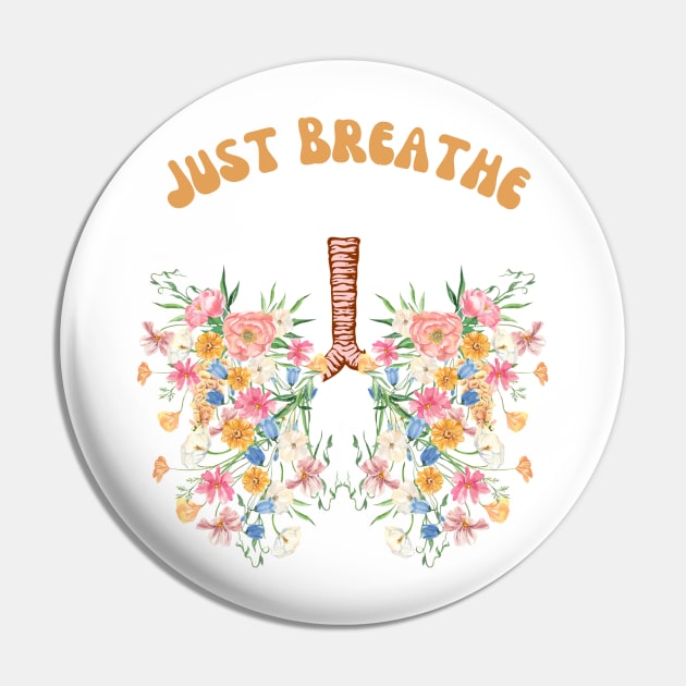 Just Breathe Pin by SearayArtCo