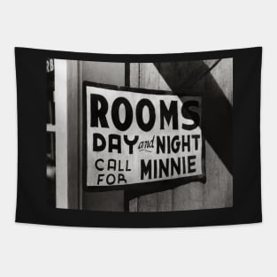 Rooms For Rent, 1939. Vintage Photo Tapestry