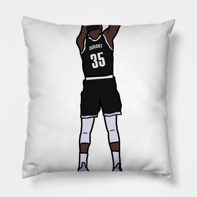 Kevin Anteater 'Brooklyn 35' - NBA Brooklyn Nets Pillow by xavierjfong