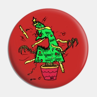 Evil Christmas Tree Pin
