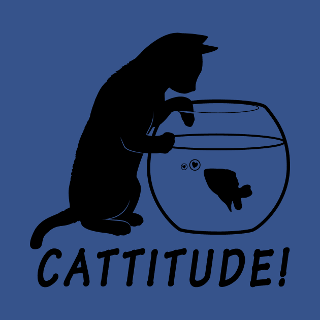 Cattitude: Cat Reaching into Fish Bowl by PenguinCornerStore