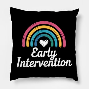 Rainbow Early Intervention Heart Teacher Interventionist Pillow