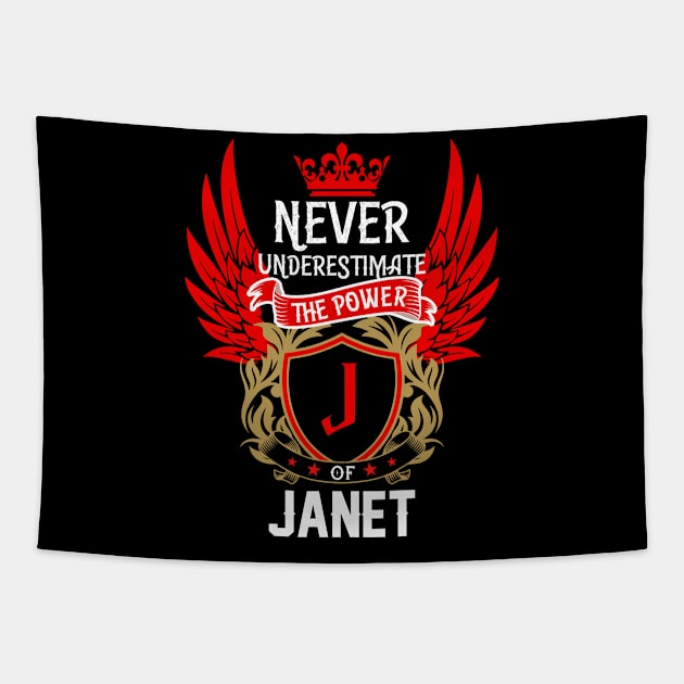 Never Underestimate The Power Janet | Janet First Name, Janet Family Name, Janet Surname Tapestry by TuckerMcclainKNVUu