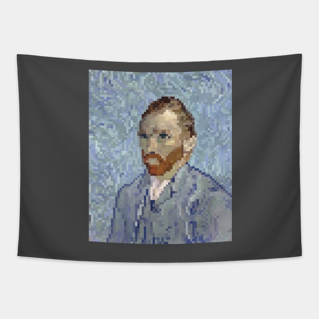 Pixely Van Gogh Tapestry by Caloy