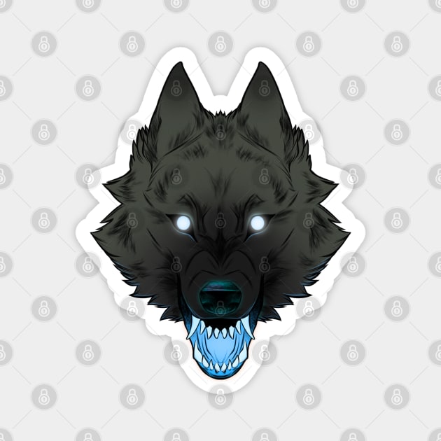 Blue Wolf Magnet by RioBurton