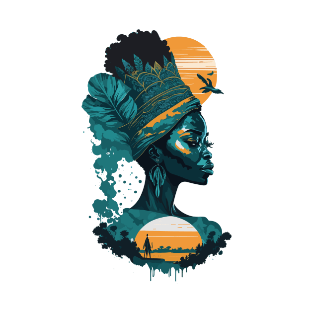 Teal African Queen by Luvleigh