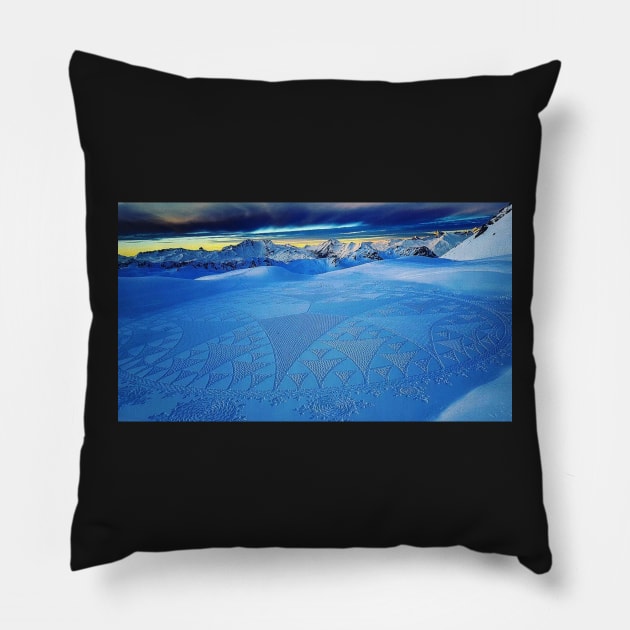 snow fresco Pillow by dreamtravel