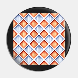 3d Geometric Pattern, Rhombic Harlequin Motif Pin