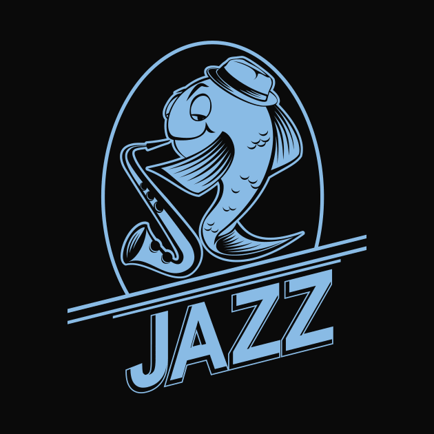 Fish Playing Snazzy Jazz Saxophone Music by cinchwares