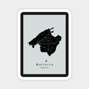 Mallorca Spain Island Map dark Magnet